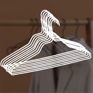 White Shirt Hangers 14G, Box Of 500