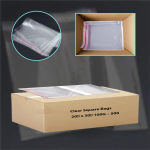 Clear Square Bags 20" x 30" 100G - 500