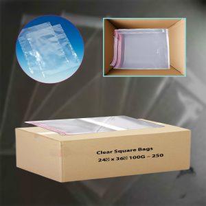 Clear Square Bags 24" x 36" 100G - 250