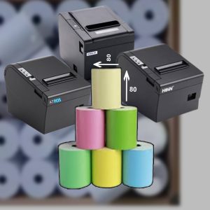 Thermal Till Roll All Colour 80mm x 80mm Laundry Tape Boxed 20