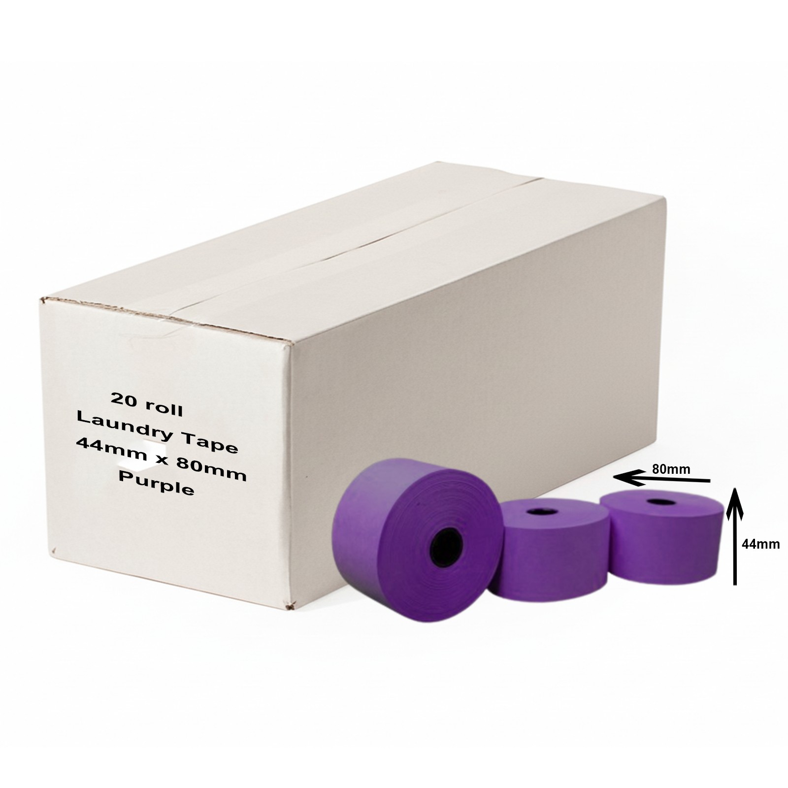 Till Roll All Colour 44mm x 80mm Laundry Tape Boxed 20 - Image 3